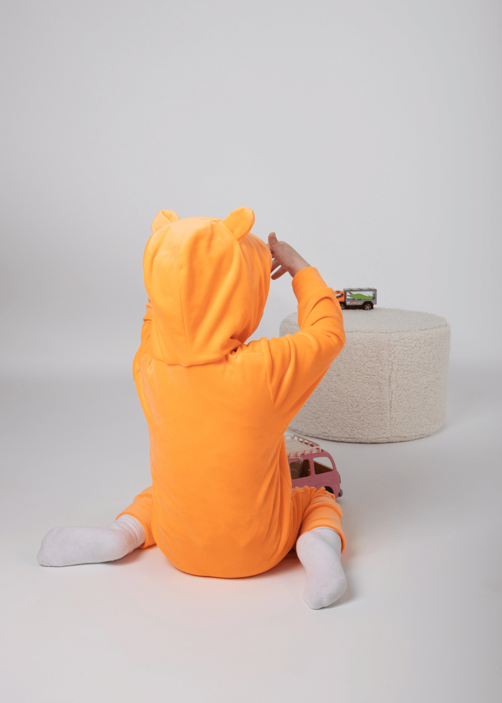 Orange zip up jumpsuit sales